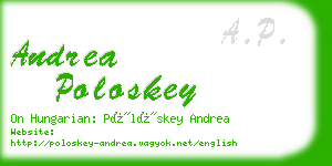 andrea poloskey business card